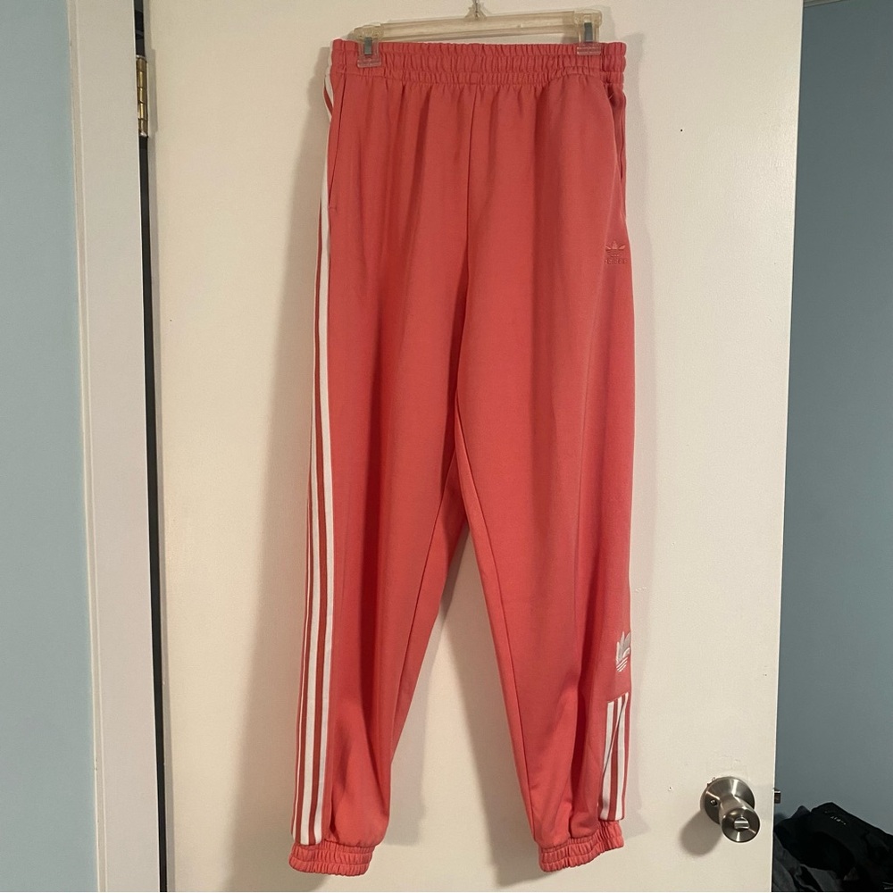 Adidas Primegreen 3-Stripe Pink Track Pants Women's Sz 14/L  Joggers Barbie Gym